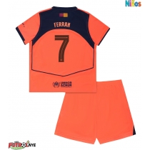 Camiseta Barcelona Ferran Torres #7 Tercera Equipación para niños 2025-26 manga corta (+ pantalones cortos)